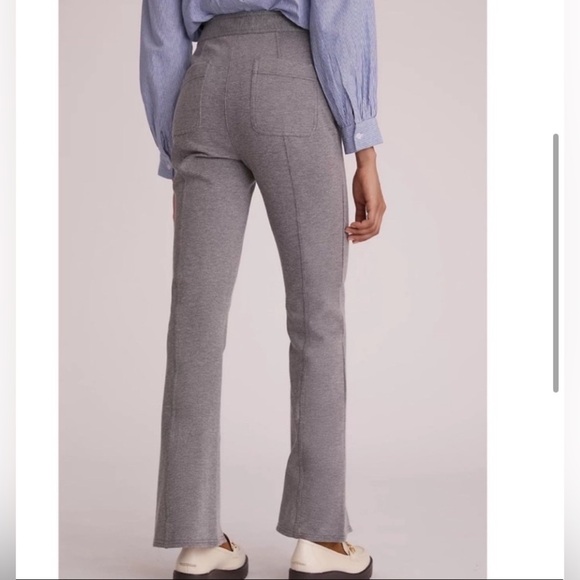 Anthropologie Maeve Women US Sz 6 Seamed Flare Pants Ankle Grey Tweed Office - Picture 3 of 16